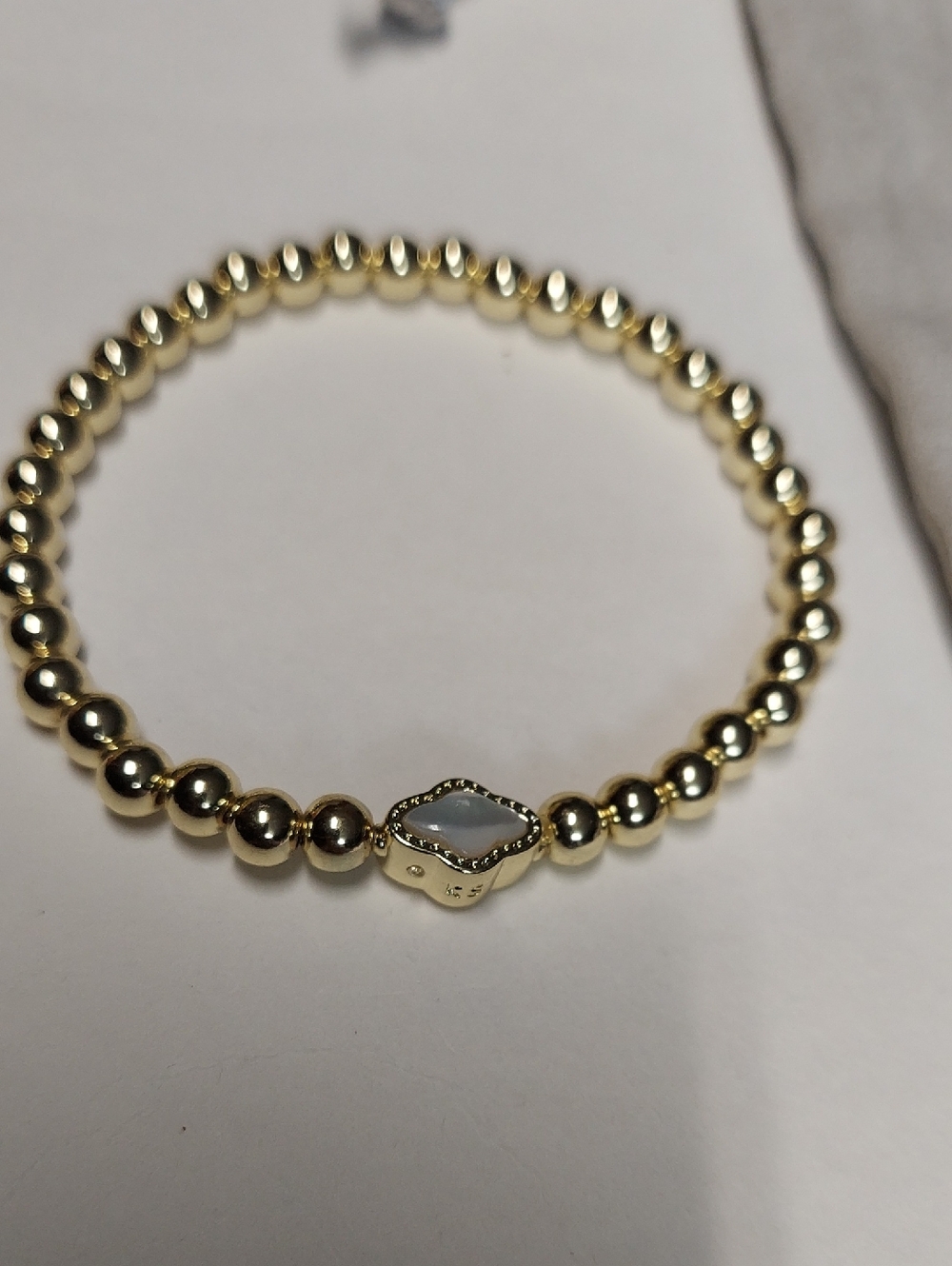 Kendra Scott Abbie Gold BeadedStretch Bracelet - Picture 3 of 4